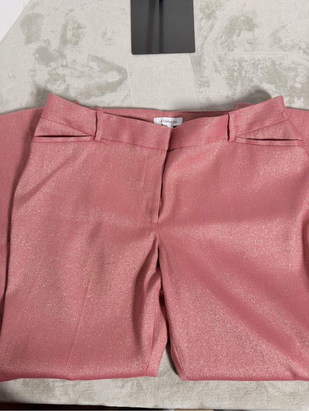 Liz Claiborne Shimmery Rose Pink Dress Trousers